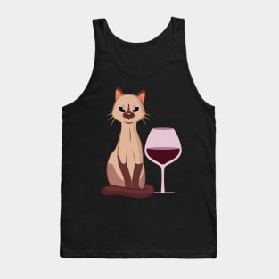 Easily Distracted by Cats and Wine Tank Top